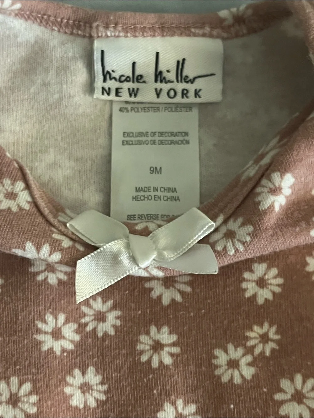 Nicole Miller Girls Dusty Rose Ribbed Ruffle Waist Leggings Set 9M